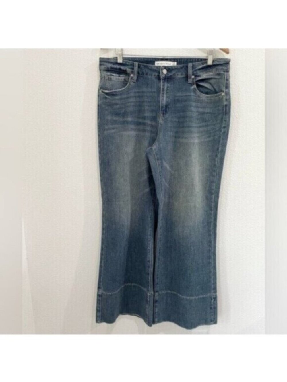 Rebecca Minkoff High Rise Wide Leg Jeans Contemporary Boho Western Designer